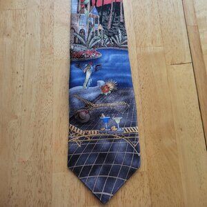 Tropicals by Tango Men's All Silk Island Resort Tiki Themed Tie